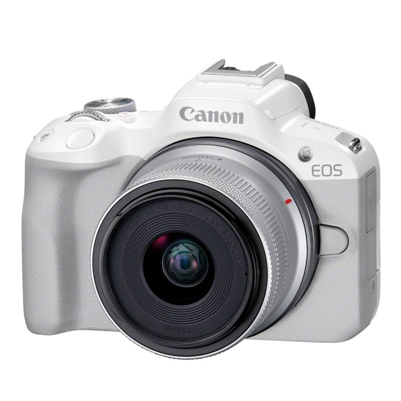 Canon EOS R50 weiß mit RF-S 18-45mm 4.5-6.3 IS STM