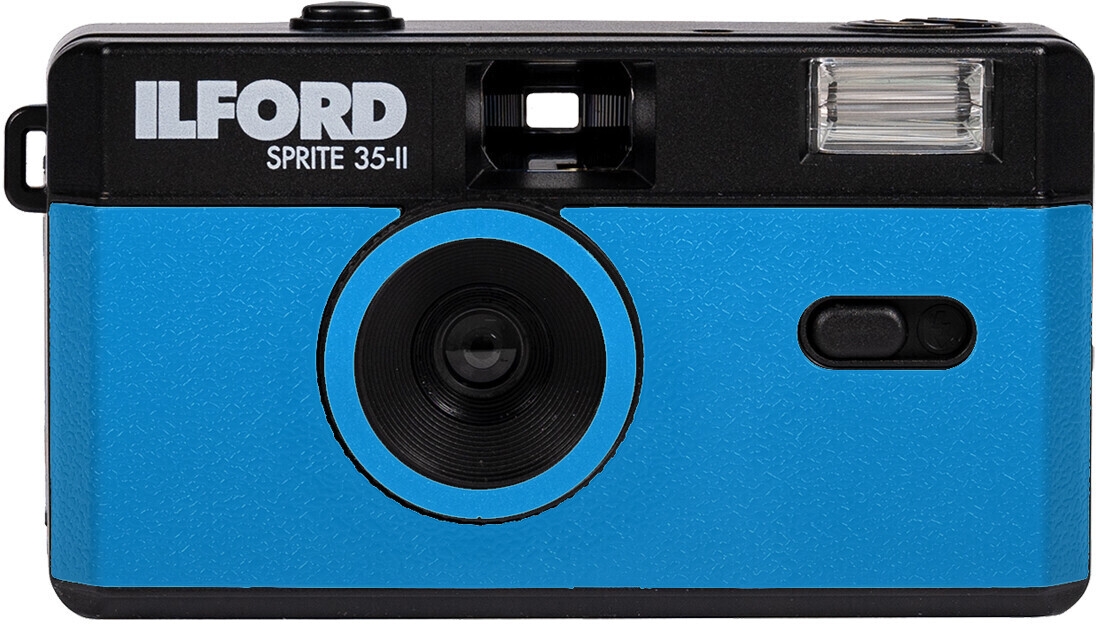 ILFORD Sprite 35-II schwarz/blau – kompakte 35mm Analogkamera für kreative Filmfotografie
