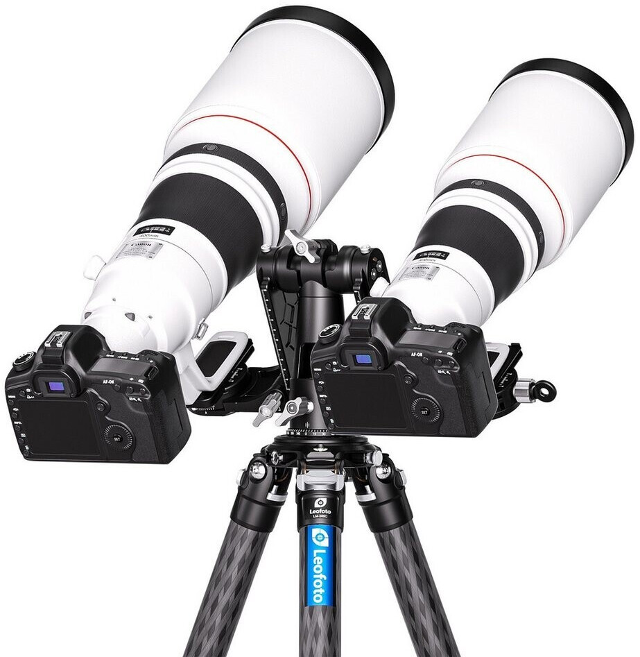 Leofoto DPG-01 Doppel-Gimbal – Dual Camera Gimbal Head für schwere Teleobjektive