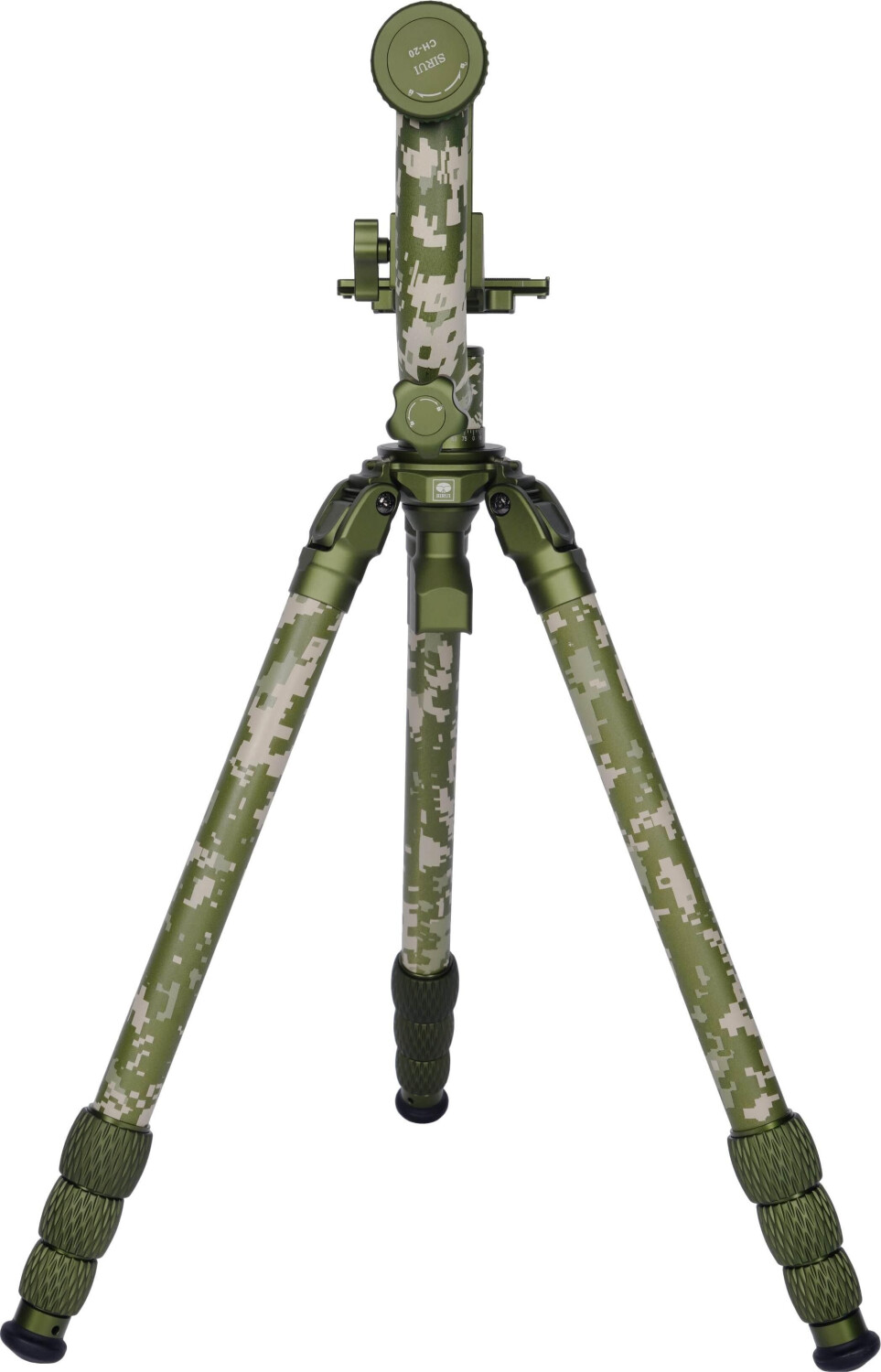 SIRUI Explorer CT-3204 + CH20 Camouflage – Carbon-Stativ mit Gimbal-Kopf für Wildlife