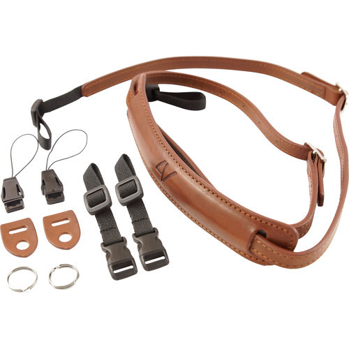 4V Design Slim Neck Strap Kit Lusso Tuscany leather Brown/Brown (K)