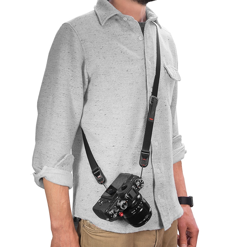 Peak Design Leash Black - Multifunktionaler Kameragurt für spiegellose Systemkameras, Einsteiger-DSLRs etc.