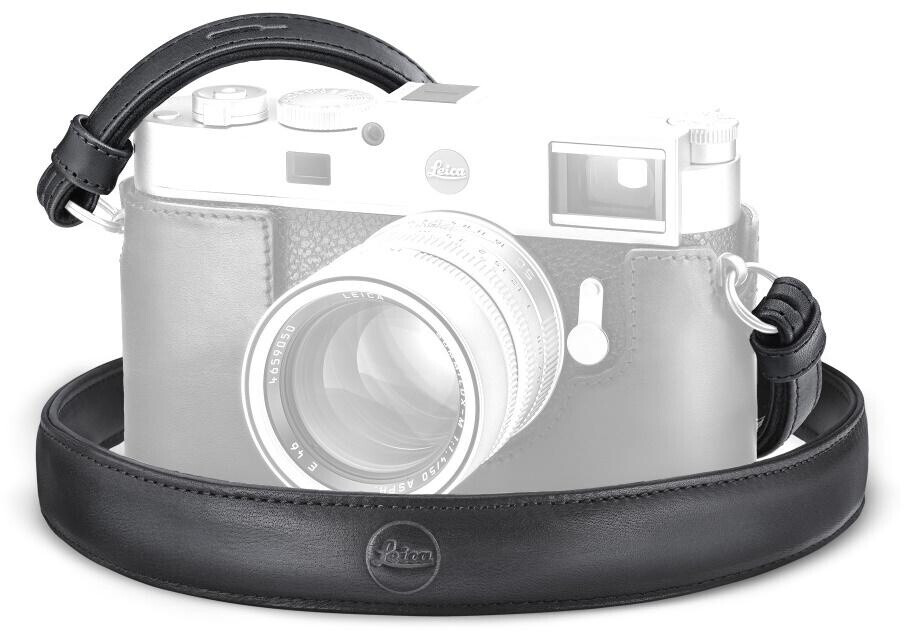 Leica Trageriemen Leder schwarz 24035 – Hochwertiger Kameragurt aus Leder für Leica Kameras