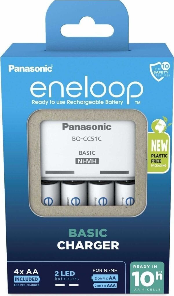 Panasonic eneloop BQ-CC51C mit 4x AA