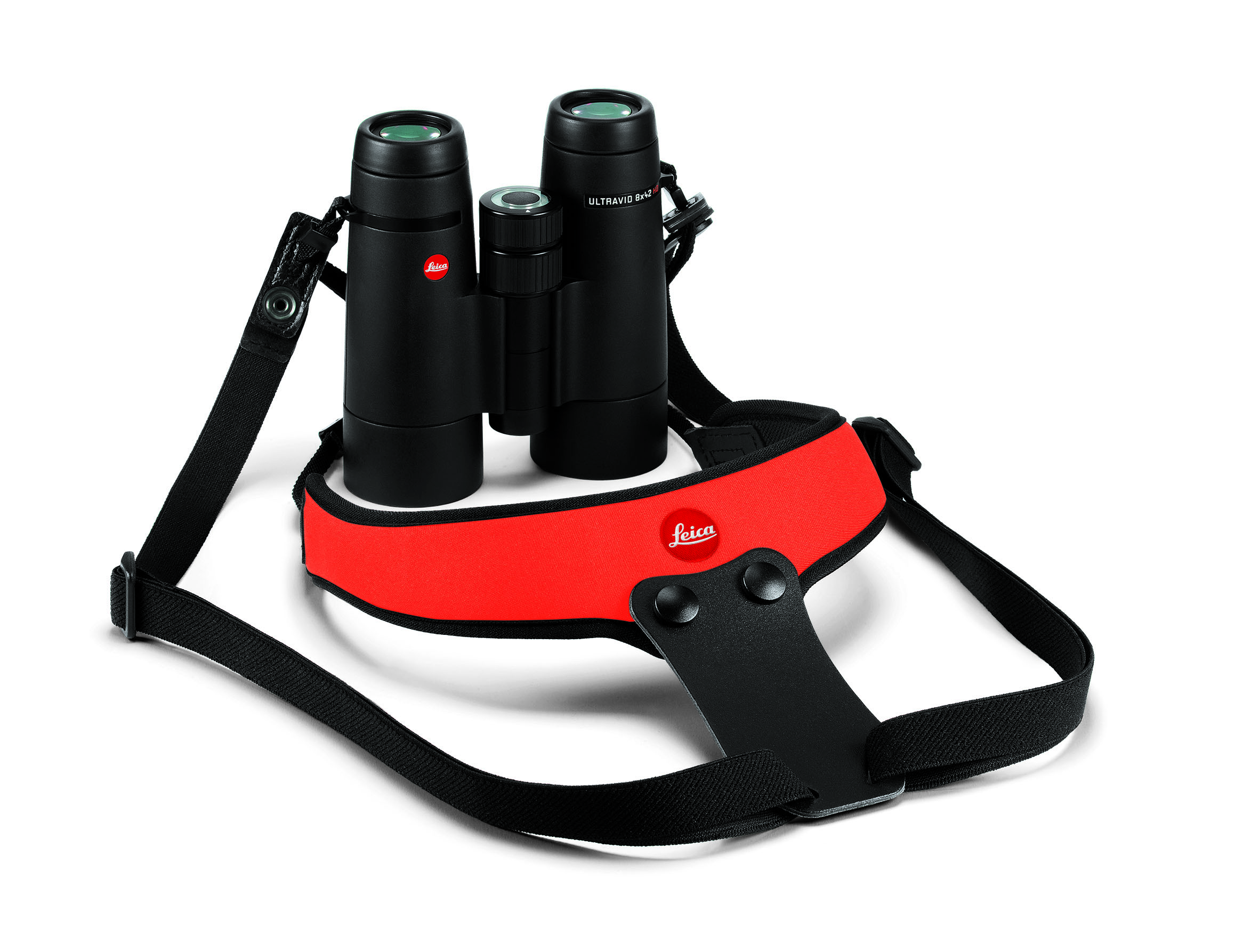 Leica Neopren Fernglasgurt "Sport", signalorange