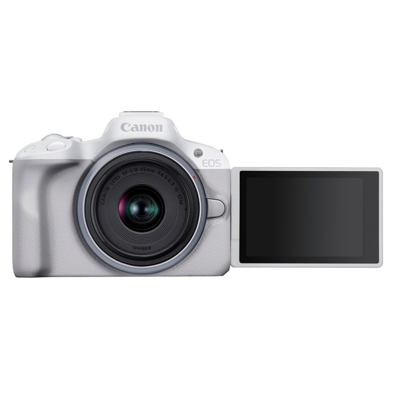 Canon EOS R50 weiß mit RF-S 18-45mm 4.5-6.3 IS STM
