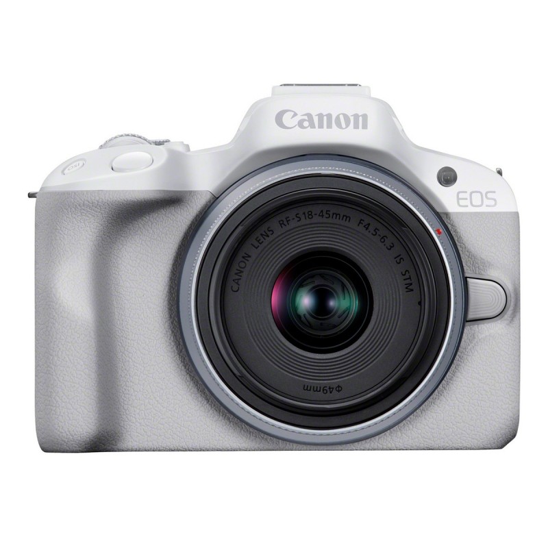 Canon EOS R50 weiß mit RF-S 18-45mm 4.5-6.3 IS STM