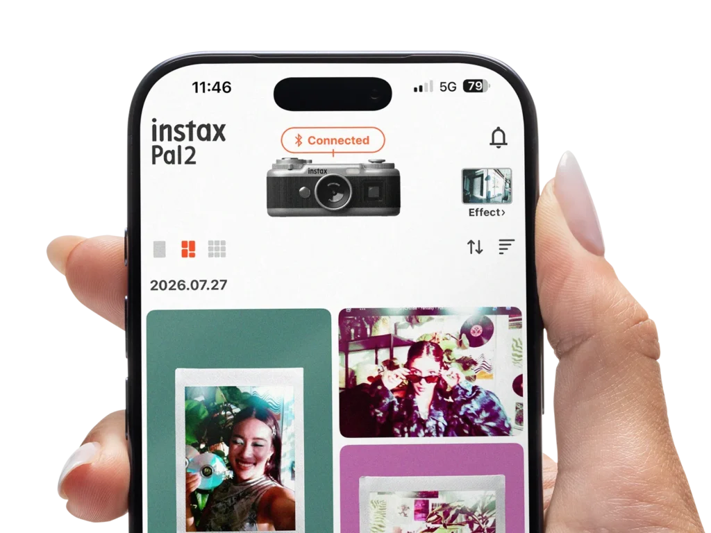 FUJIFILM instax Pal 2 Weiß – kompakte Digitalkamera mit optischem Sucher