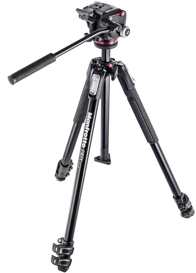Manfrotto MK190X3-2W Aluminium-Stativ mit XPRO Fluid-2-Wege-Neiger (K)