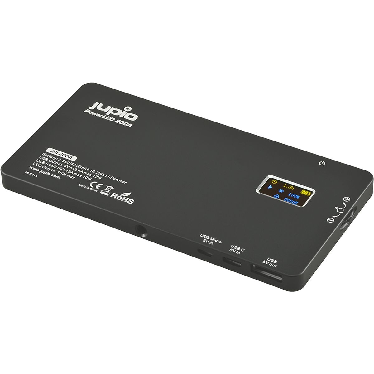 Jupio PowerLED 200A LED-Videoleuchte mit integrierter Powerbank