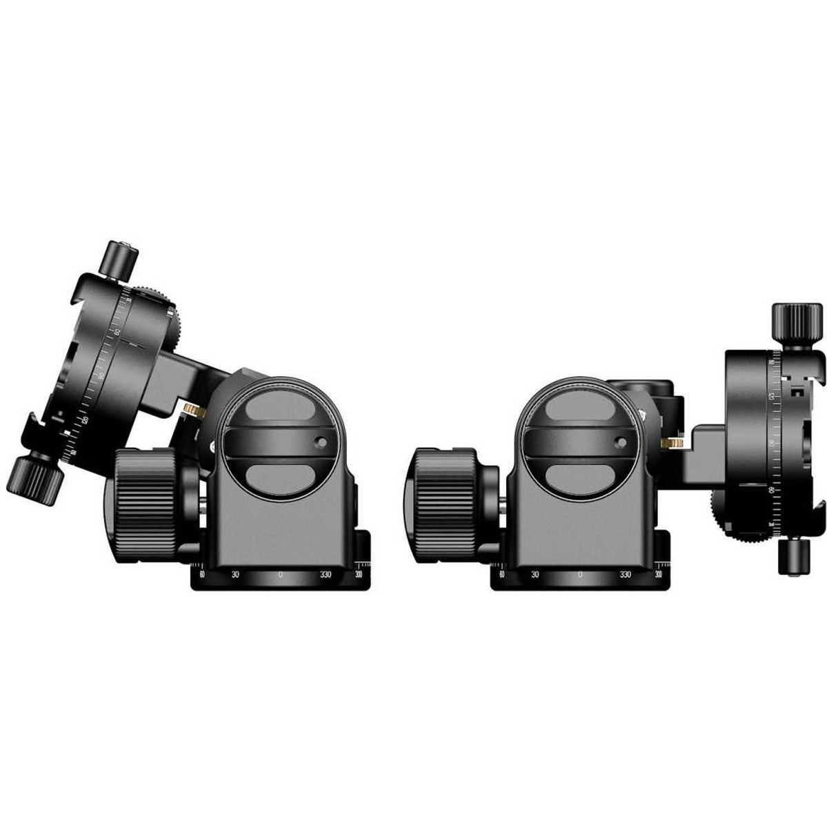 SUNWAYFOTO GH-PRO II+ 3-Wege-Stativkopf mit Getriebe inklusive Arca Swiss Plate DP-60G