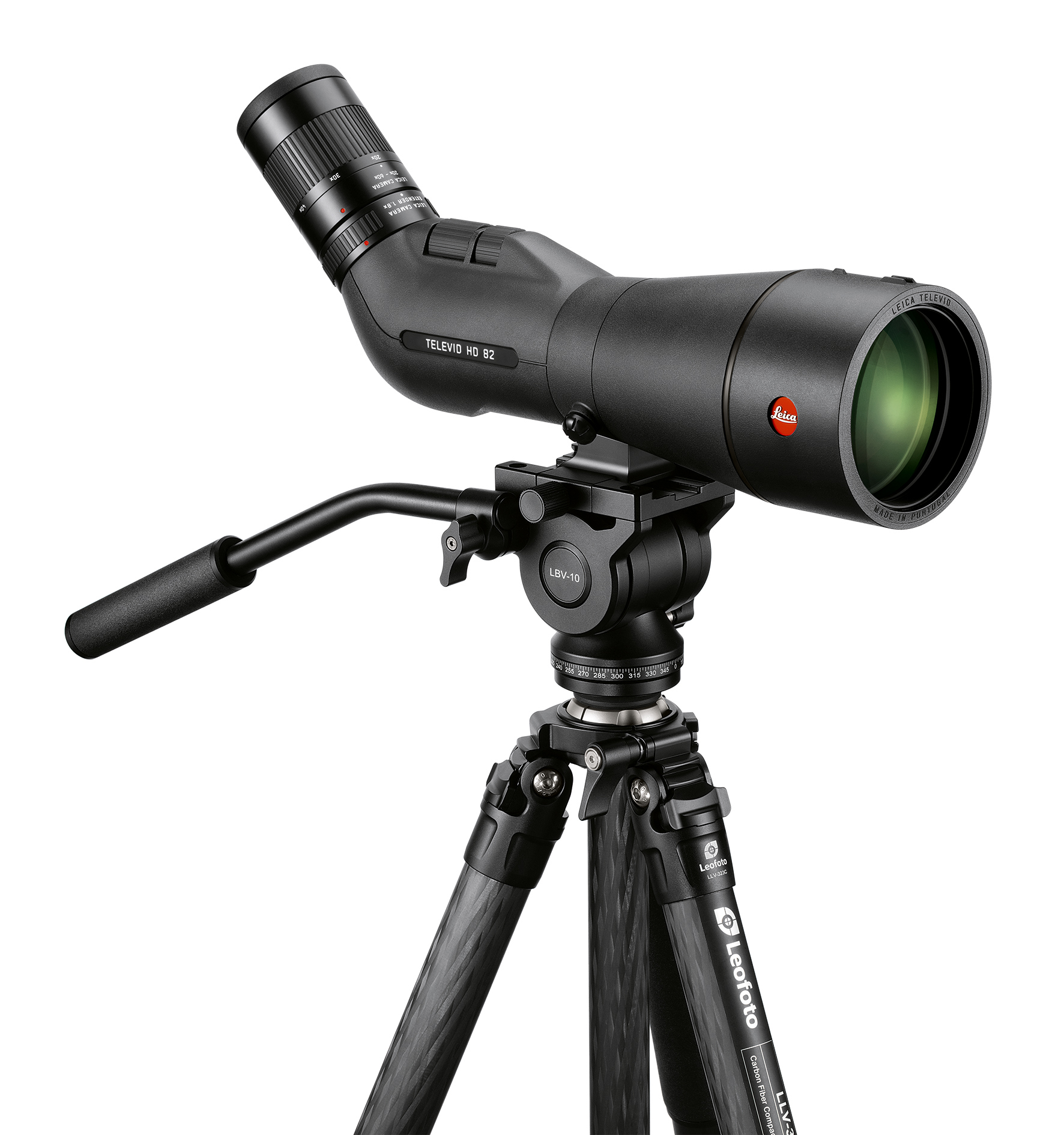 Leica Televid HD 82 Set inkl. 20-60 Okular (Neuheit) Travel-Kit inkl. Leica Tasche & Benro Stativ TTOR34CLVS4PRO