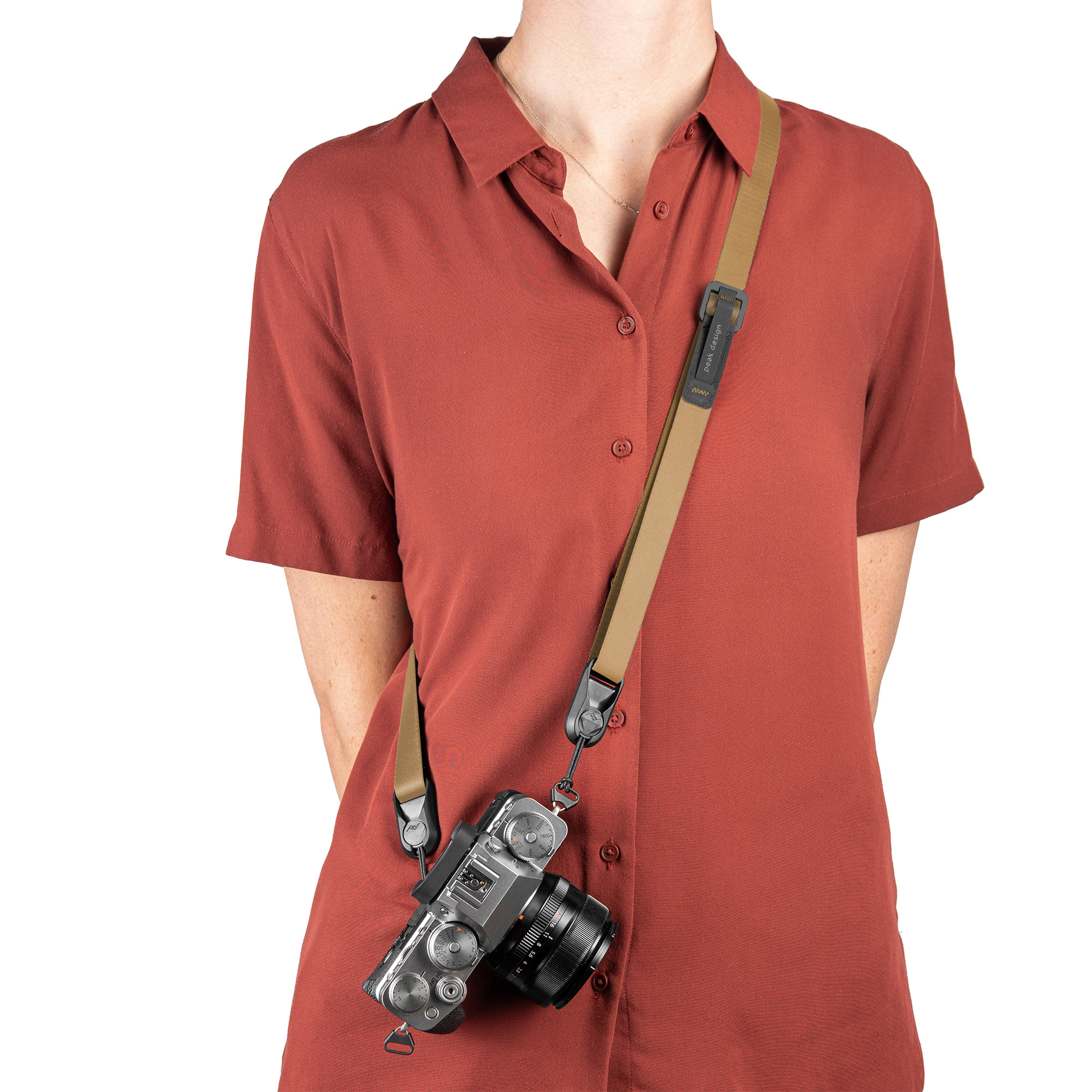 Peak Design Leash -Coyote (Braun/Beige) - Schlanker Kameragurt für Systemkameras und kleinere DSLRs