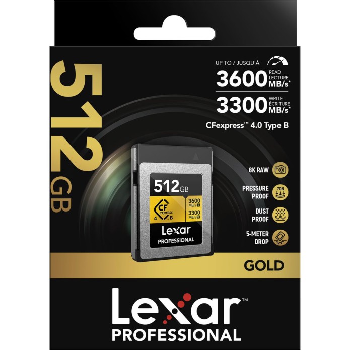 Lexar Gold Pro CFexpress 4.0 Typ B 3600MB/s 512GB